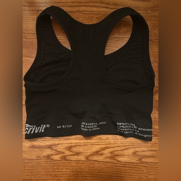 Crivit Women’s Sz 8/10 Classic Black Sports Bra - Perfect for Working Out - Picture 9 of 13
